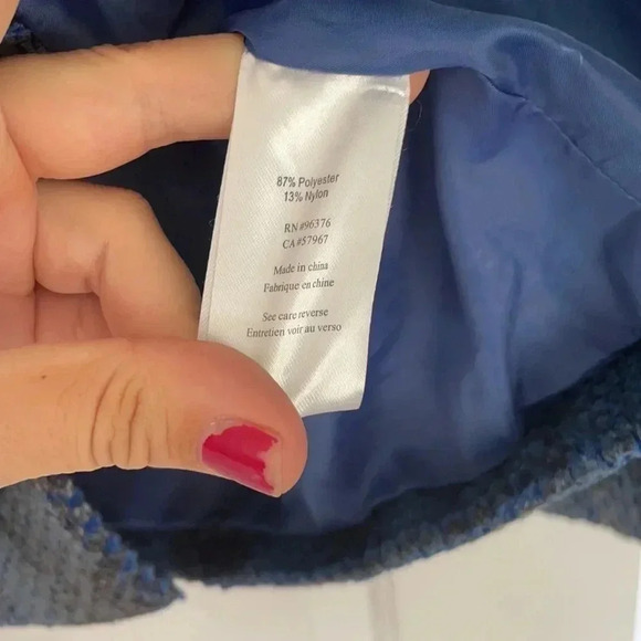 Samuel Dong Snake Skin Blazer Jacket Blue plus sz - Picture 6 of 11